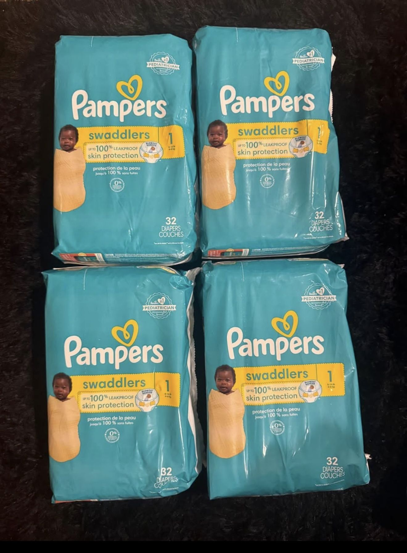 Pampers Swaddlers 4 PACK SIZE 1