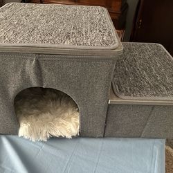 Collapsible Dog Steps + Pet Condo Bed Storage – Like New