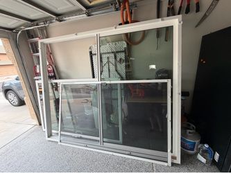 White sliding door