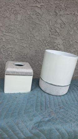 Decorative  Trash can and tissue box