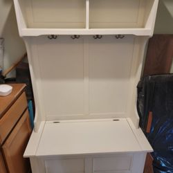 Coat Rack Entryway Cabinet With Storage Bench