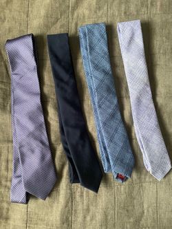 4 Men’s Ties - Blue, Dark Blue, Purple Great condition