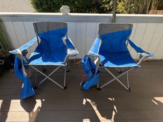 2 Coleman Big-N-Tall Camping Chairs + Bags – 600 lb