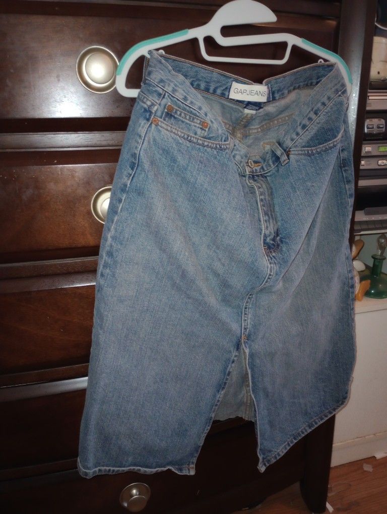 Skirt Jean Gap Size 14 Blue