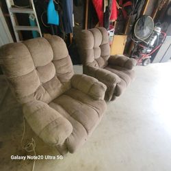 Matching Recliner Set One Electric,  And Manuel