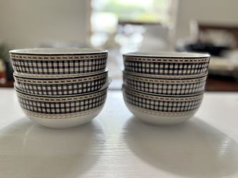 set of plates and glasses