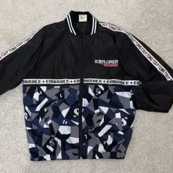 Black And White Sporty Windbreaker (10-12 Yr Old)