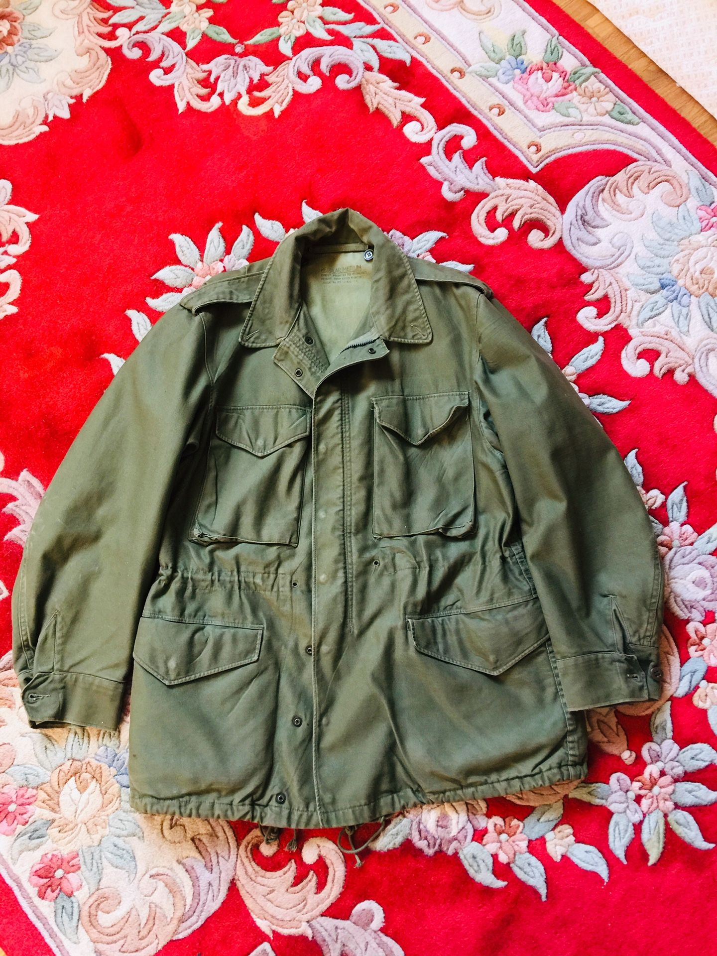 Vintage 50s Korean War US Army Military M 1951 M51 Field Jacket Regular Medium