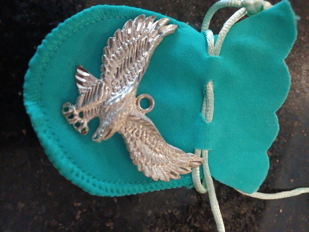 Sterling Silver Huge Eagle Pendant