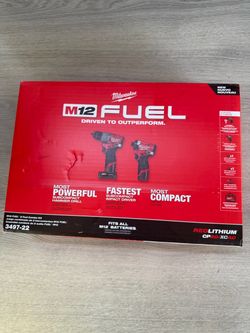 Milwaukee M12 FUEL 12-Volt Lithium-Ion Brushless Cordless Hammer Drill and Impact Driver Combo Kit