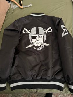 Las Vegas Raiders Beast Mode Starter Black Label Jacket Size Large