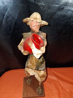 Handmade Paper Mache Peasant Doll