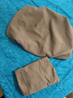 2 Gray Textured Stretch Desk Chair Covers