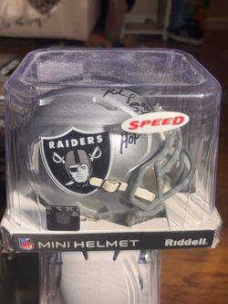 Raiders Signed Mini Helmet Speed