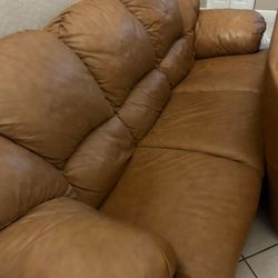 Very comfortable leather sofa for sale. FREE DELIVERY 3 seat genuine leather 