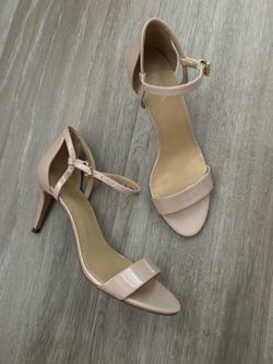 MICHAEL Michael Kors Womens Nude Beige Tan Patent Ankle Strap Shoes
