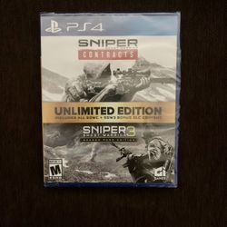 Brand New PS4 PS5 Sniper Ghost Warrior Contracts And Sniper Ghost Warrior 3 Unlimited Edition Game Sealed