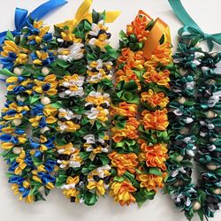 Handmade Ribbon Flower Lei - Keepsake Lei