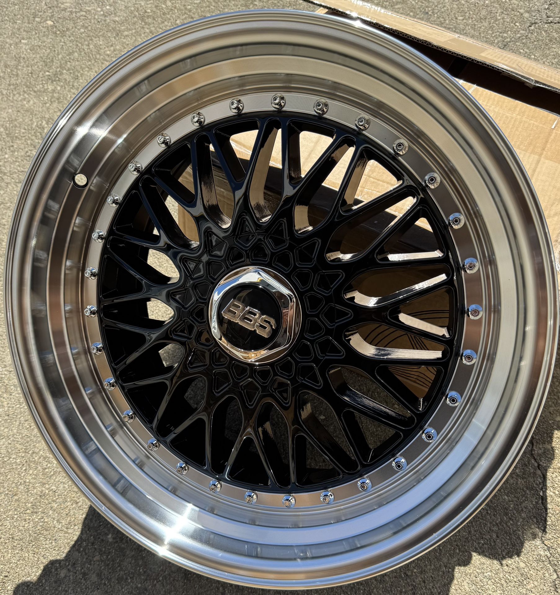 Brand New 19” Staggered BBS Style Black Mesh 5x114.3/5x120 All 4 Price Firm