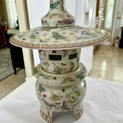 Chinese Porcelain Tabletop Lantern  See All Pictures  Selling For Much More On All The Major Platforms 
