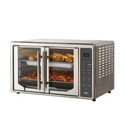 Oster Air Fryer Countertop Toaster Oven, French Door And Digital  Controls,Stainless Steel, Extra Large, 42 L