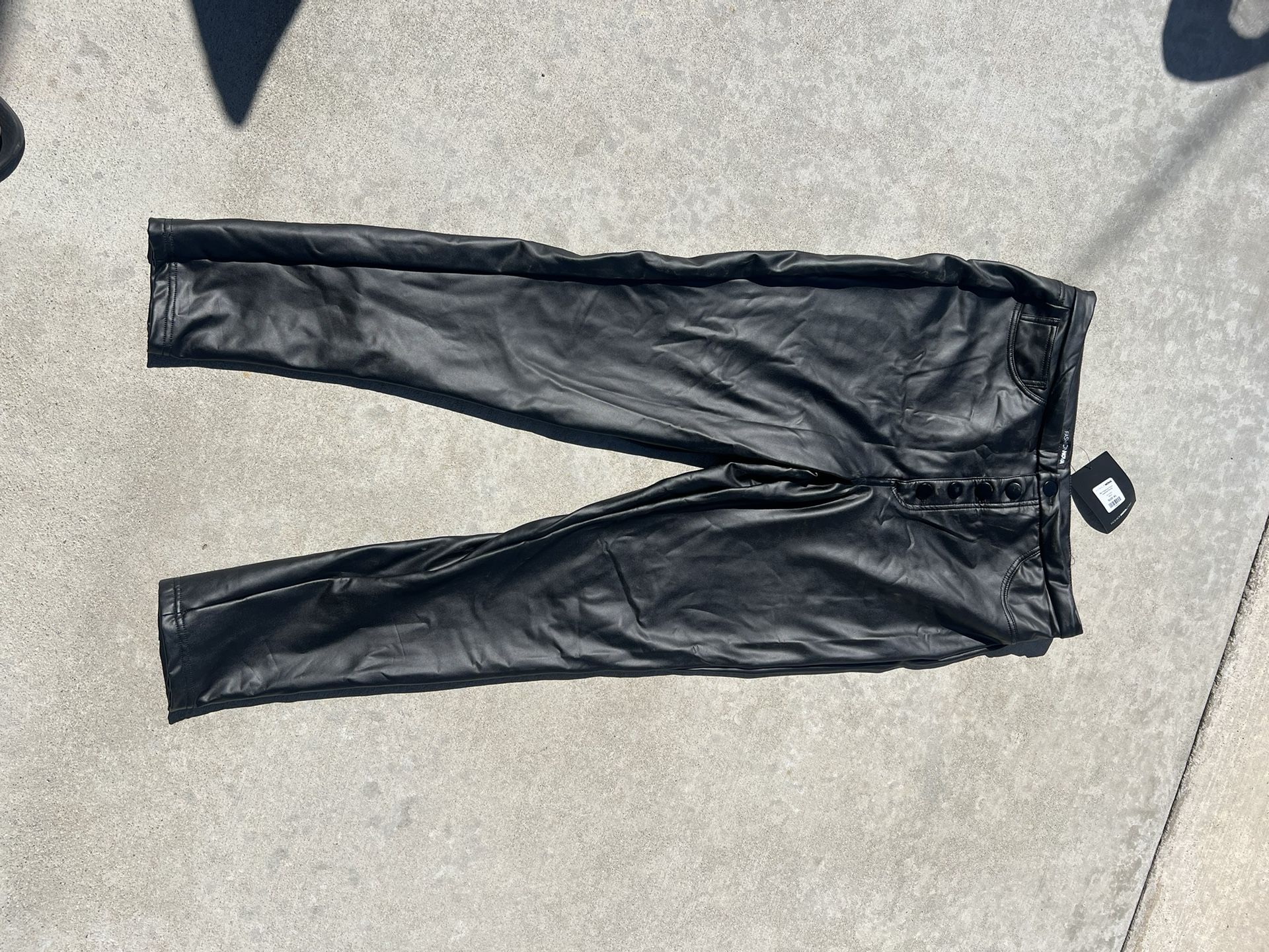 Faux Leather High Waisted Pants 