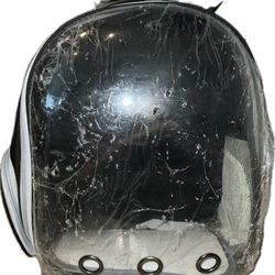 Pet Portable Carrier Backpack Space Capsule Travel Dog Cat Bag Transparent Black