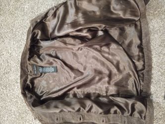 Brown Suede Jacket with Satin Lining
