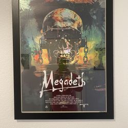 Megadeth Concert Poster (framed)