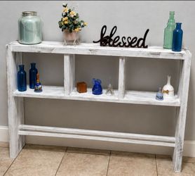 Rustic Painted Wood Entry Table