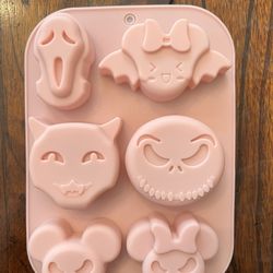 JACK SKELLINGTON SCARY MICKEY MINNIE MOUSE SKELETON SILICONE CHOCOLATE CANDY MOLD