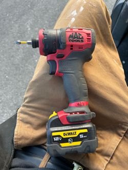 Impact Mac tool drill with Dewalt battery
