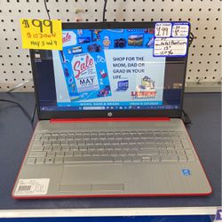 Hp Red Laptop 13” 120gb 