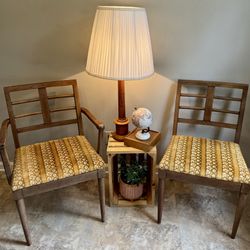 Pair of Paul Frankl Style Mid Century Cherry Chairs – Vintage Retro 