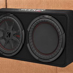 🚨 No Credit Needed 🚨 Kicker 48TCWRT122 Custom Sealed 12" Shallow Slim Subwoofer Enclosure 1000 Watts 🚨 Payment Options Available 🚨 