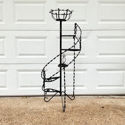 Vintage Wrought Iron Plant Stand