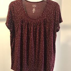 Cute Speckled Maroon Shirt