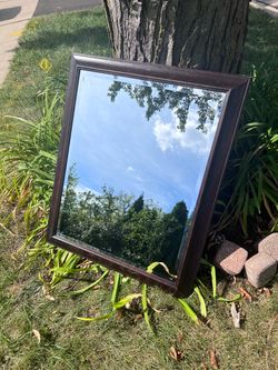 Mirror wood frame beveled 29 x 35