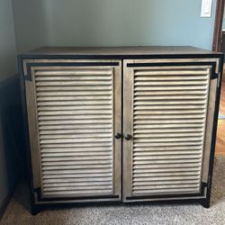 Storage Cabinet-louvered doors, adjustable shelves 