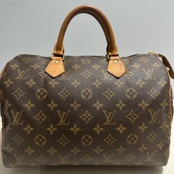 Louis Vuitton Speedy 30 Monogram Canvas Leather