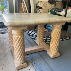 Decorative Wooden Table W/ Carved Legs