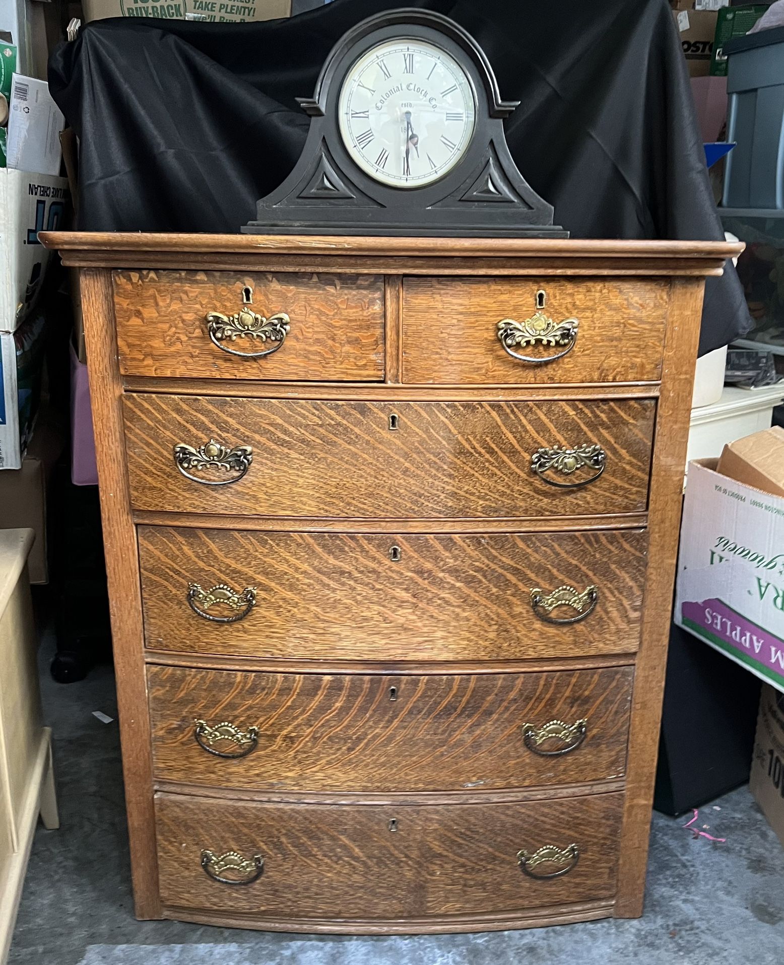 Antique tiger oak dresser