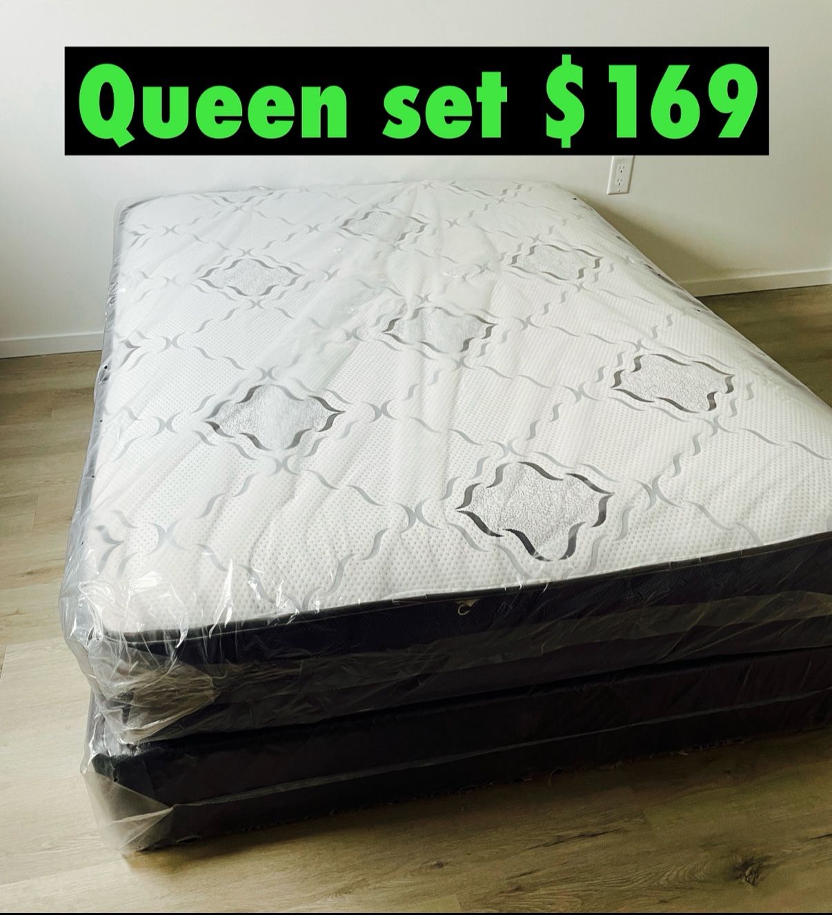 QUEEN SET $169 Mattress And Box Spring 