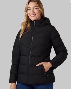 WOMEN'S MIDWEIGHT PUFFER TECH JACKET - BLACK / M