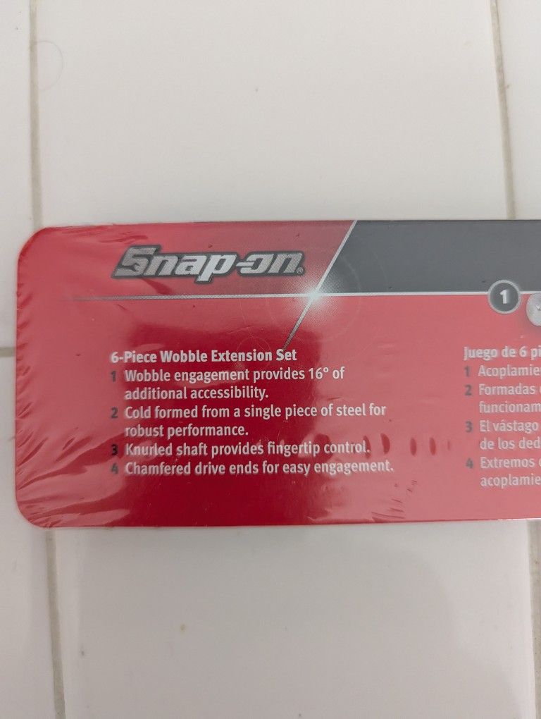 Snap on  1/4 Drove Wobble Ext Set 6pc