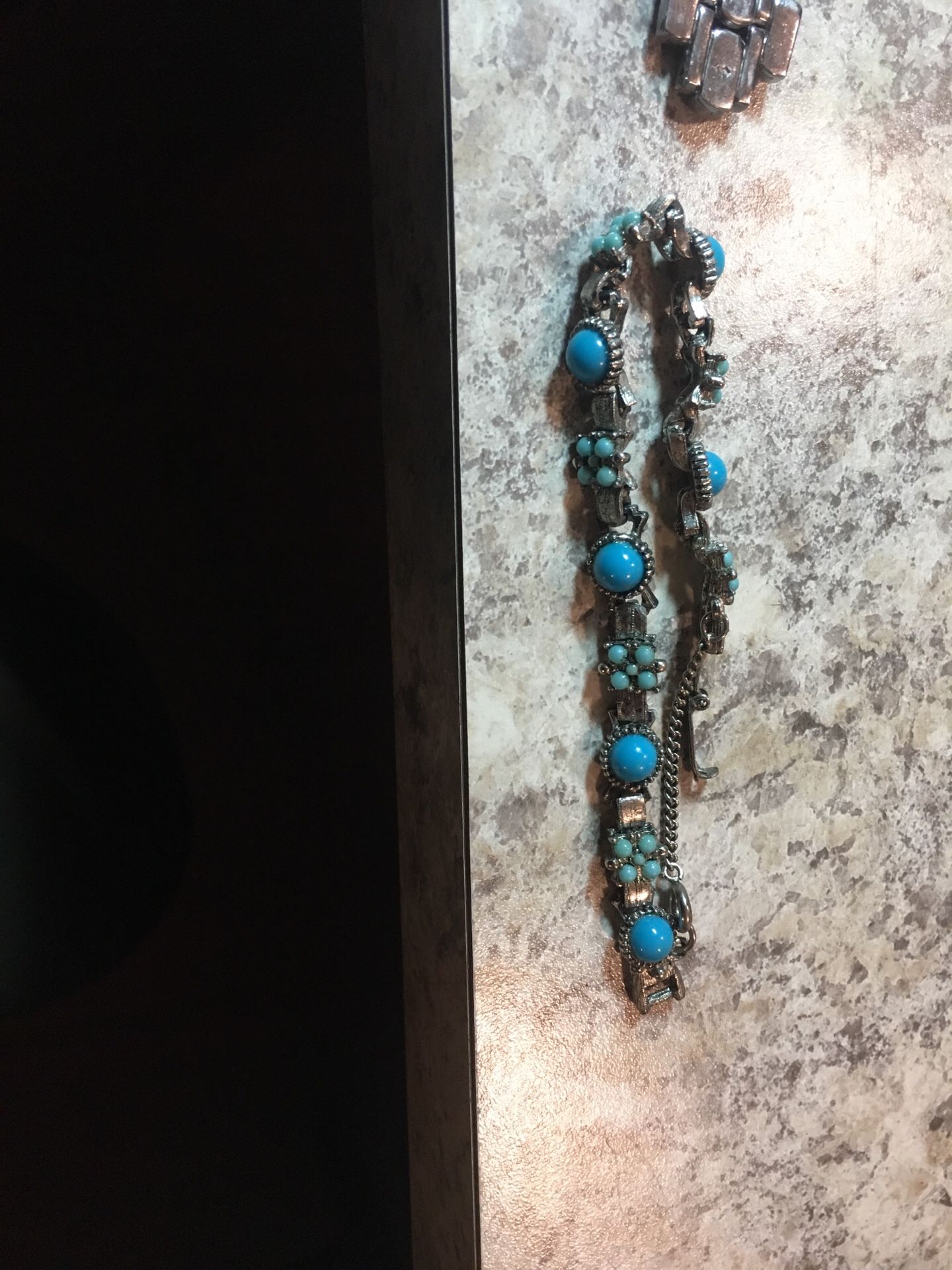 Silver and turquoise designer bracelet