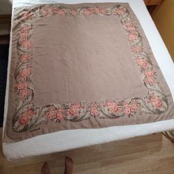 Anne Klein Tan with Decorative Scarf 50 X 52 