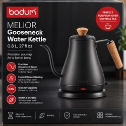 Bodum MELIOR Gooseneck Electric Kettle 0.8L – New Open Box