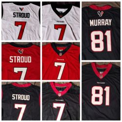Stitched Several sizes Houston Texans jerseys Cj stroud and Murray