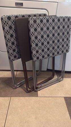 Folding TV Tray Tables Set of 3